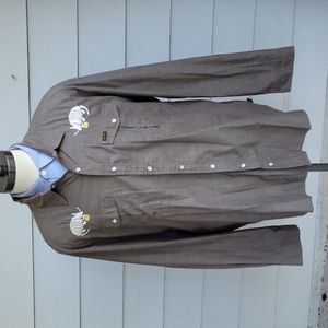 HOWLER BROS Brown Armadillo‎ ACL Fest Gaucho Mens XXL Pearl Snap Shirt RARE NEW